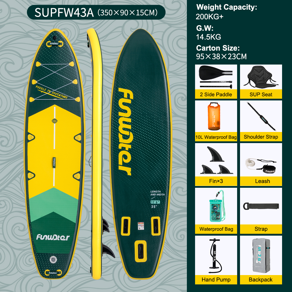 Nafukovací paddleboard FunWater GreenLake 3509015cm 2